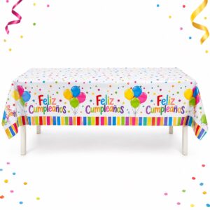 RI-0009550 Mantel de Mesa Feliz Cumpleaños de 108 x 180 cm Feliz