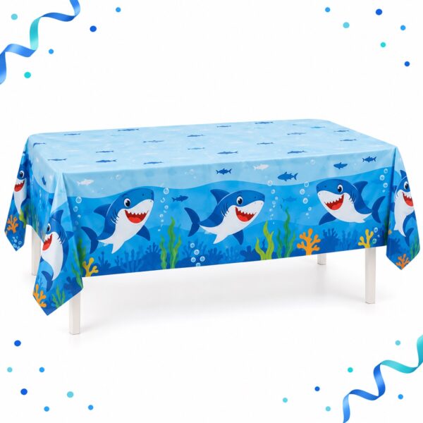 RI-0009553 Mantel de Mesa con Tiburón de 108 x 180 cm Feliz