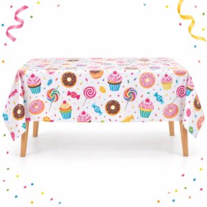 RI-0009566 Mantel de Mesa con Dulces de 180 x 108 cm Feliz
