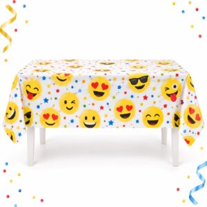 RI-0009567 Mantel de Mesa con Emojis de 180 x 108 cm Feliz