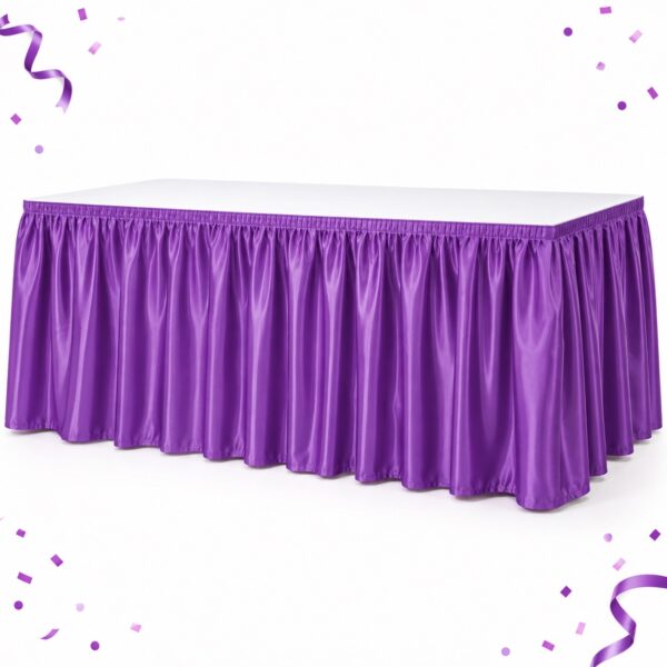 RI-0009577 Faldón de Mesa Morado de 426 x 73 cm Feliz