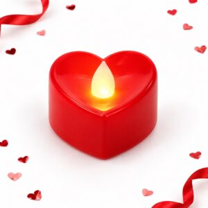 RI-0009593 Vela LED con Forma de Corazón Blanca de 4 cm Feliz