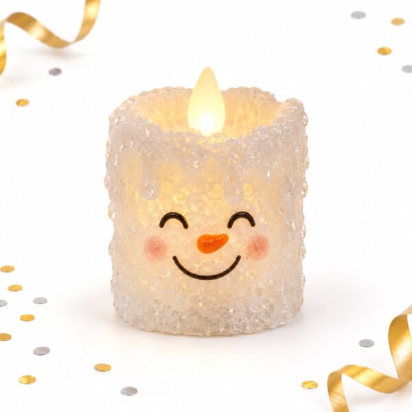 RI-0009602 Vela LED Témpano de Hielo Tamaño S de 6 cm Feliz