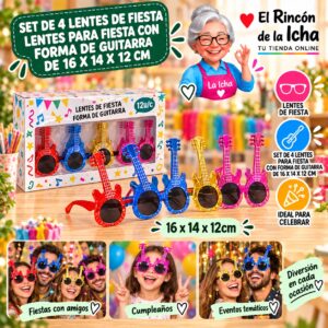 Set de 4 Lentes de Fiesta Lentes Para Fiesta Con Forma De Mariposa De 15,5 X 14 X 9 Cm Feliz