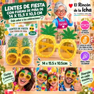 Lentes de Fiesta Lentes Tipo Persiana Con Borde De Diamantes De 14 X 16 X 5,5 Cm Feliz
