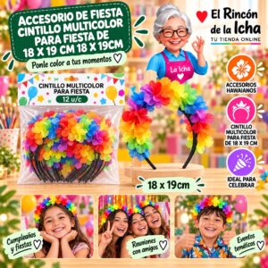 RI-0010149 Accesorio de Fiesta Cintillo Multicolor Para Fiesta De 18 X 19 Cm 18 x 19cm Feliz