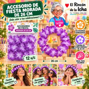 RI-0010151 Accesorio de Fiesta Morada De 26 Cm Feliz