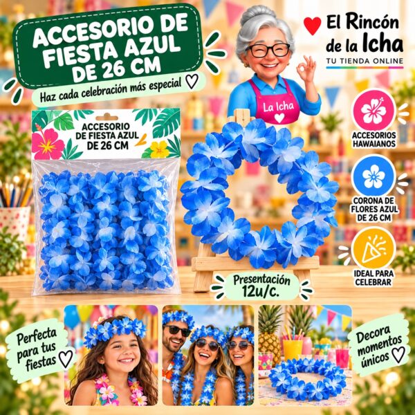 Accesorio de Fiesta Azul De 26 Cm Feliz
