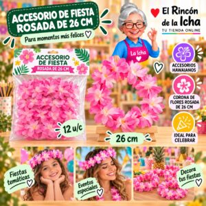RI-0010153 Accesorio de Fiesta Rosada De 26 Cm Feliz