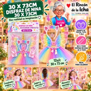 RI-0010430 30 X 73cm Disfraz De Nina 30 X 73cm Feliz