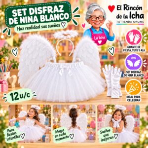 RI-0010442 Set Disfraz De Nina Blanco Feliz