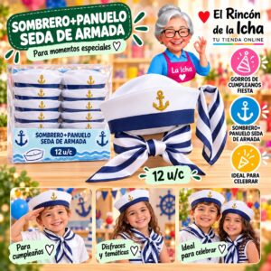 RI-0010450 Sombrero+Panuelo Seda De Armada Feliz