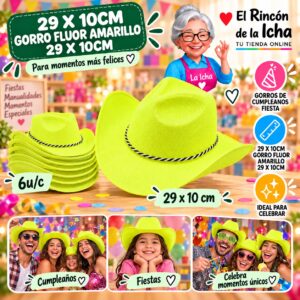 RI-0010453 29 X 10cm Gorro Fluor Amarillo 29 X 10cm Feliz