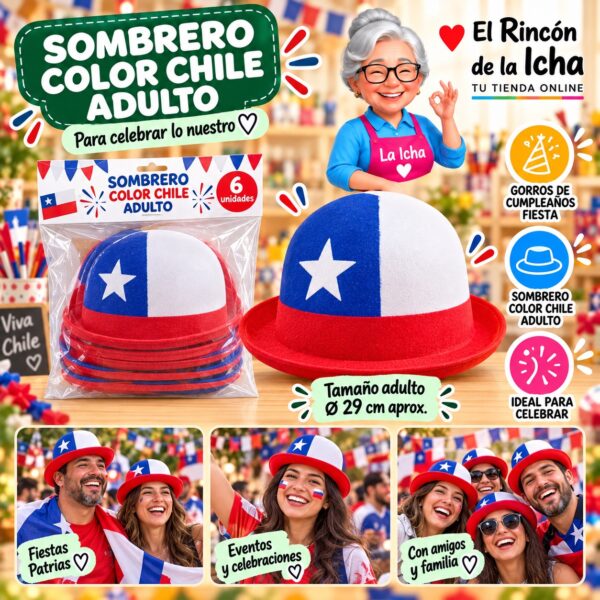 Sombrero Color Chile Adulto Feliz