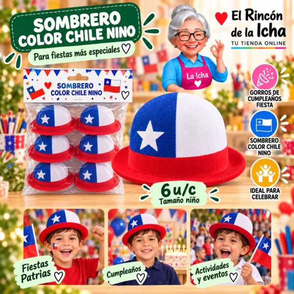 Sombrero Color Chile Nino Feliz