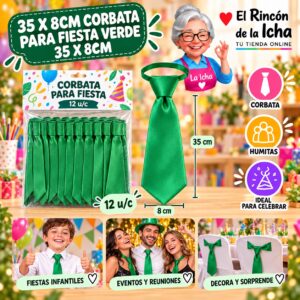 RI-0010513 6pcs Corbata Fluor De Fiesta 43 X 10.5cm 6pcs Feliz Ref. 840557