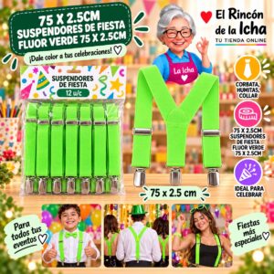 RI-0010526 75 X 2.5cm Suspendores De Fiesta Cuadrito 75 X 2.5cm Feliz