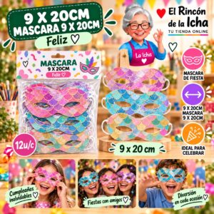 9 X 20cm Mascara 9 X 20cm Feliz