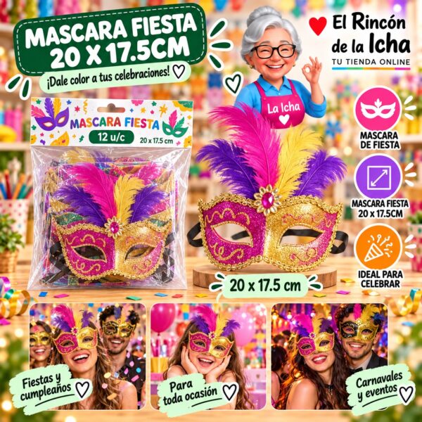 Mascara Fiesta 20 X 17.5cm Feliz
