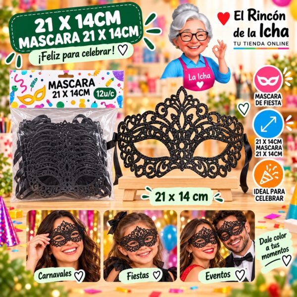 21 X 14cm Mascara 21 X 14cm Feliz