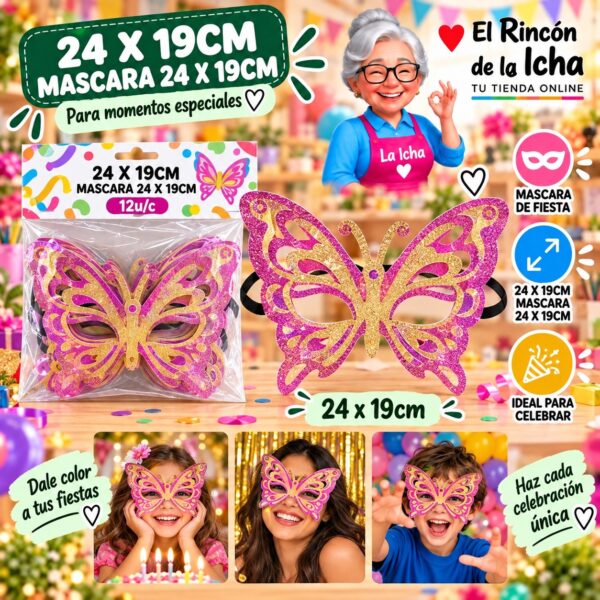 24 X 19cm Mascara 24 X 19cm Feliz