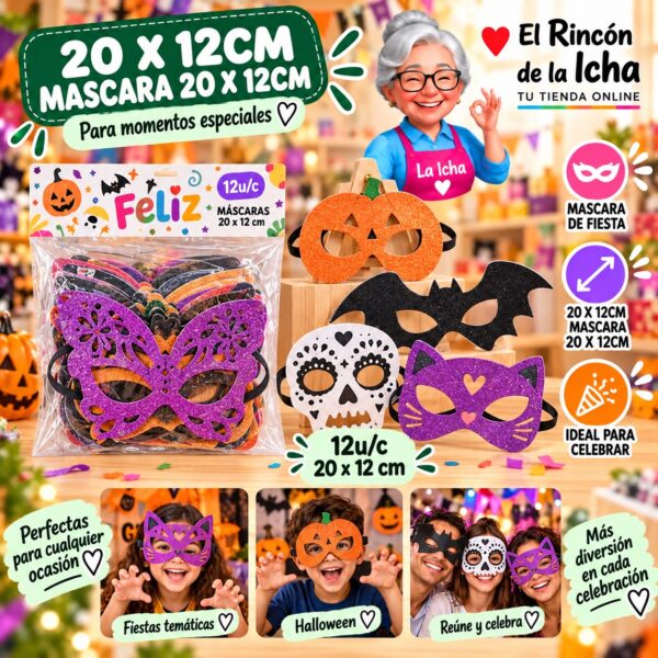 20 X 12cm Mascara 20 X 12cm Feliz Ref. 608804