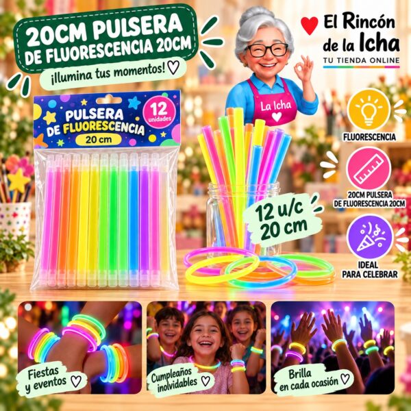 20cm Pulsera De Fluorescencia 20cm Feliz