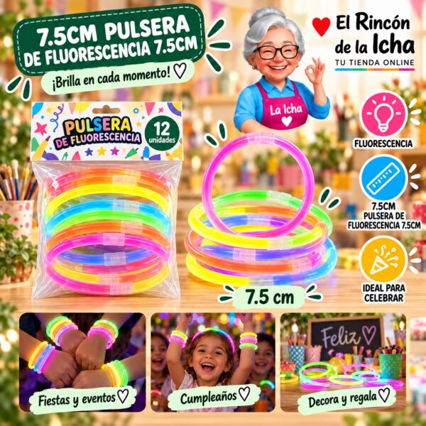 7.5cm Pulsera De Fluorescencia 7.5cm Feliz