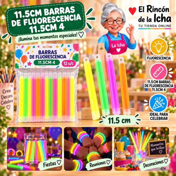 11.5cm Barras De Fluorescencia 11.5cm 4 Feliz