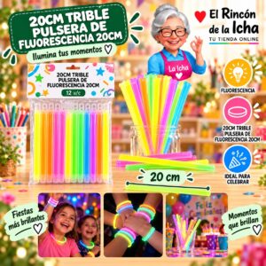 RI-0010633 20cm Trible Pulsera De Fluorescencia 20cm Feliz