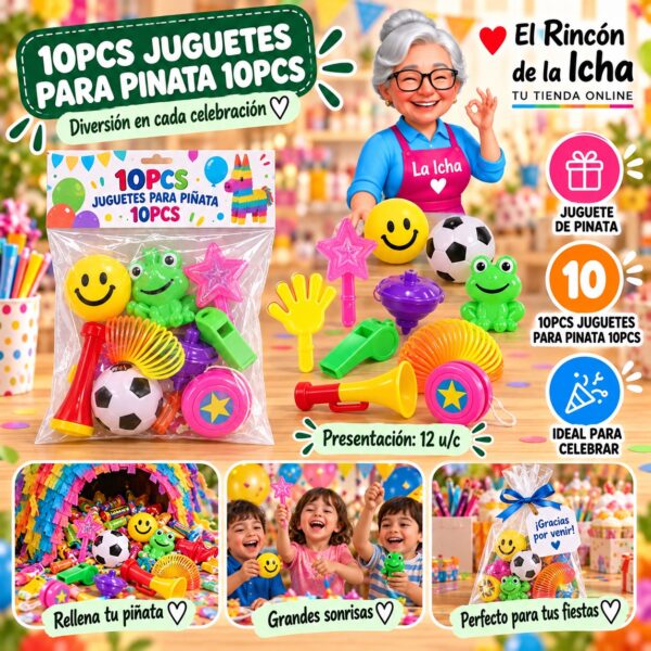 RI-0010637 10pcs Juguetes Para Pinata 10pcs Feliz Ref. 320115