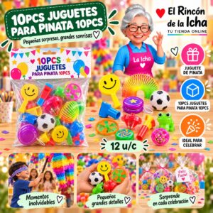 RI-0010638 10pcs Juguetes Para Pinata 10pcs Feliz Ref. 320116