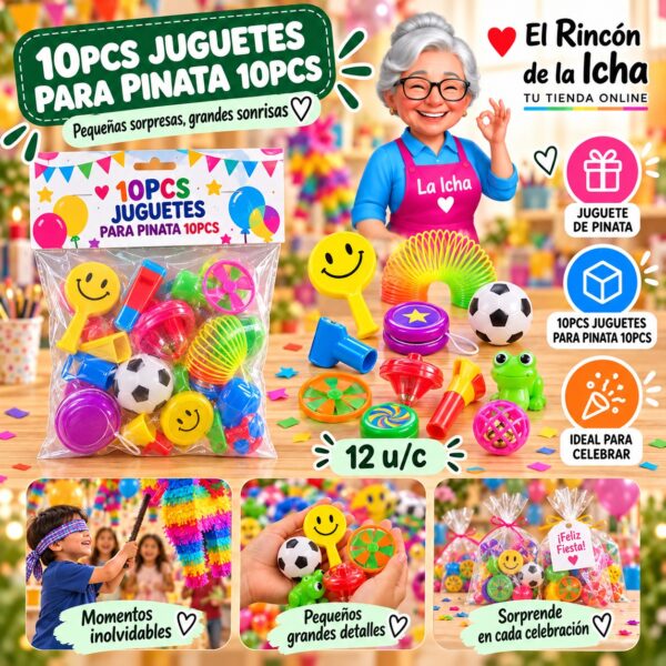 RI-0010638 10pcs Juguetes Para Pinata 10pcs Feliz Ref. 320116
