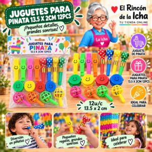 RI-0010643 Juguetes Para Pinata 13.5 X 2cm 12pcs Feliz