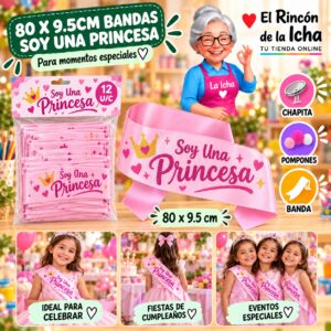 RI-0010660 80 X 9.5cm Bandas Soy Una Princesa 80 X 9.5cm Feliz