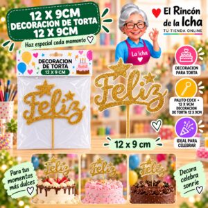 RI-0010704 12 X 9cm Decoracion De Torta 12 X 9cm Feliz Ref. 614812
