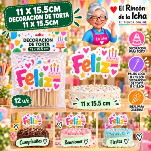 RI-0010709 11 X 15.5cm Decoracion De Torta 11 X 15.5cm Feliz