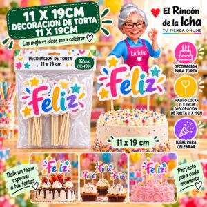 RI-0010720 11 X 19cm Decoracion De Torta 11 X 19cm Feliz Ref. 614865
