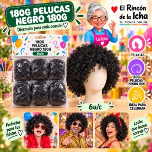 RI-0010730 180g Pelucas Negro 180g Feliz