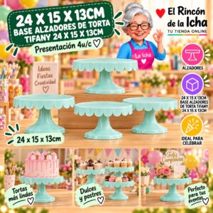 RI-0010814 24 X 15 X 13cm Base Alzadores De Torta Tifany 24 X 15 X 13cm Feliz