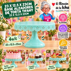 RI-0010830 23 X 12.5 X 23cm Base Alzadores De Torta Tifany 23 X 12.5 X 23cm Feliz