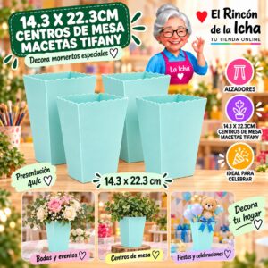 RI-0010901 14.3 X 22.3cm Centros De Mesa Macetas Tifany 14.3 X 22.3cm Feliz