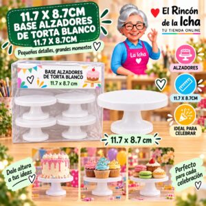 11.7 X 8.7cm Base Alzadores De Torta Blanco 11.7 X 8.7cm Feliz