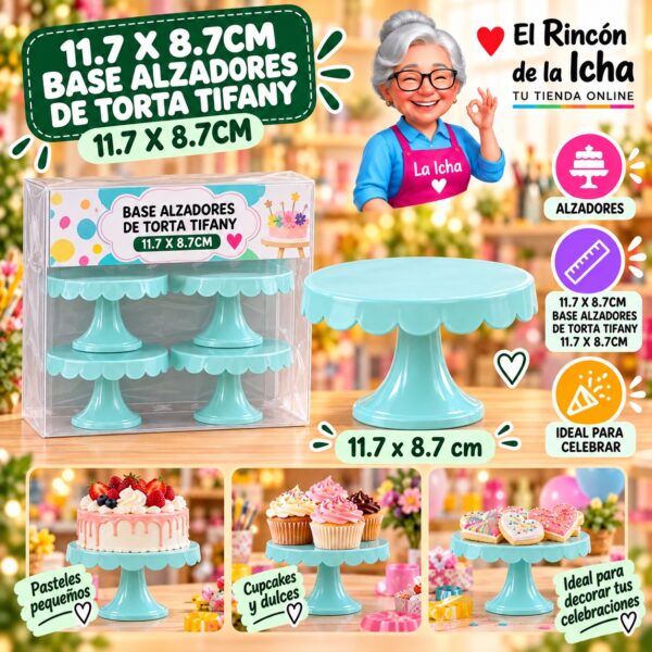 RI-0010958 11.7 X 8.7cm Base Alzadores De Torta Tifany 11.7 X 8.7cm Feliz