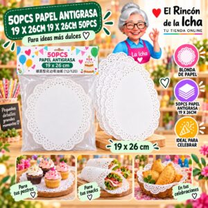 50pcs Papel Antigrasa 19 X 26cm 19 X 26cm 50pcs Feliz