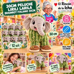 RI-0010997 30cm Peluche Lirili Larila Brainrot Italiano 30cm Feliz
