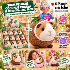 RI-0011002 30cm Peluche Coconut Cobaya Brainrot Italiano 30cm Feliz