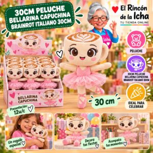 RI-0011003 30cm Peluche Bellarina Capuchina Brainrot Italiano 30cm Feliz