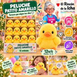 RI-0011005 Peluche Patito Amarillo Feliz
