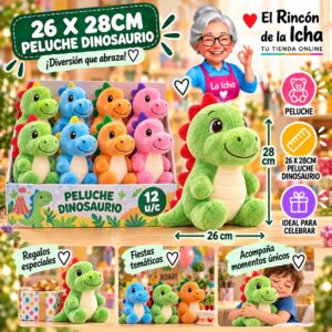 RI-0011009 26 X 28cm Peluche Dinosaurio Feliz